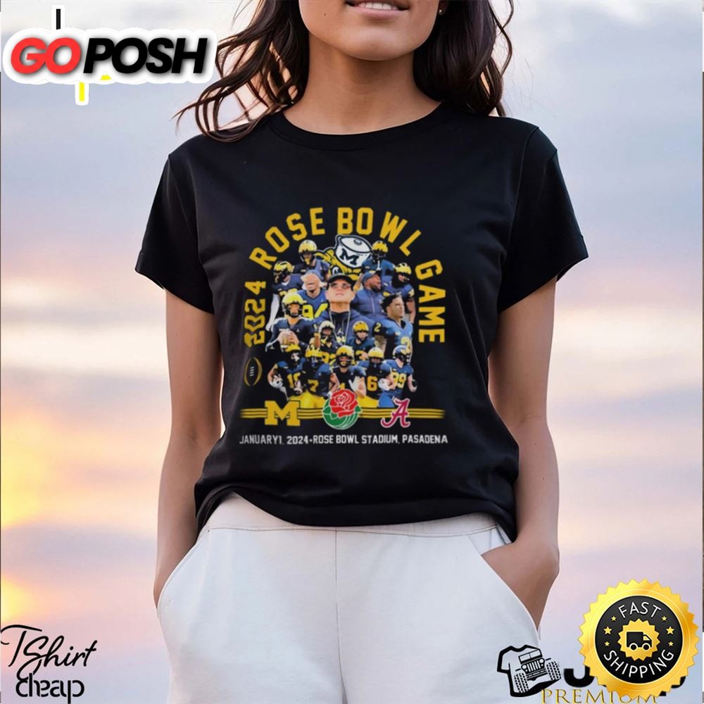 Official 2025 Rose Bowl Game Michigan Wolverines Football Team Shirt