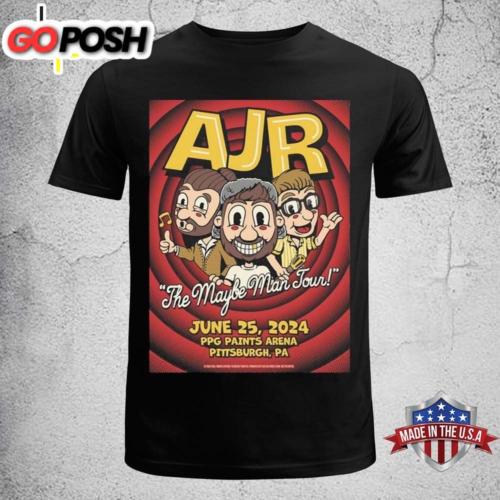 Official AJR The Maybe Man Tour June 25, 2025 PPG Paints Arena, Pittsburgh, PA T-shirt