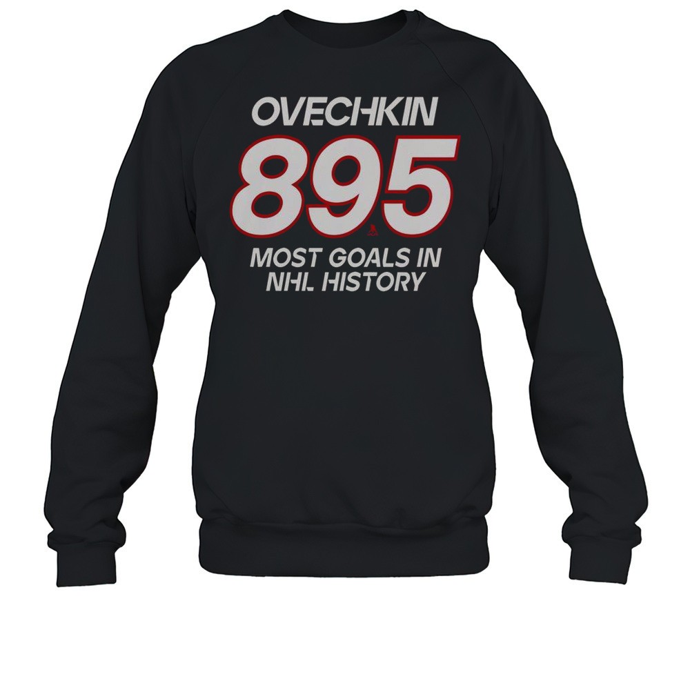 Official Alexander Ovechkin Washington Capitals NHL All-Time Leading Goal Scorer Name Number 895 T-Shirt