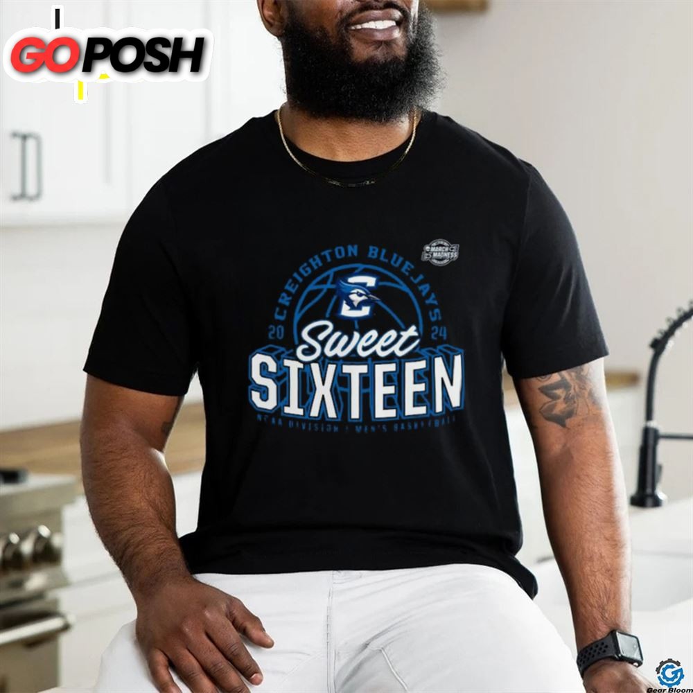 Official Creighton Bluejays Mens Basketball Sweet 16 Ncaa Tournament March Madness T-Shirt