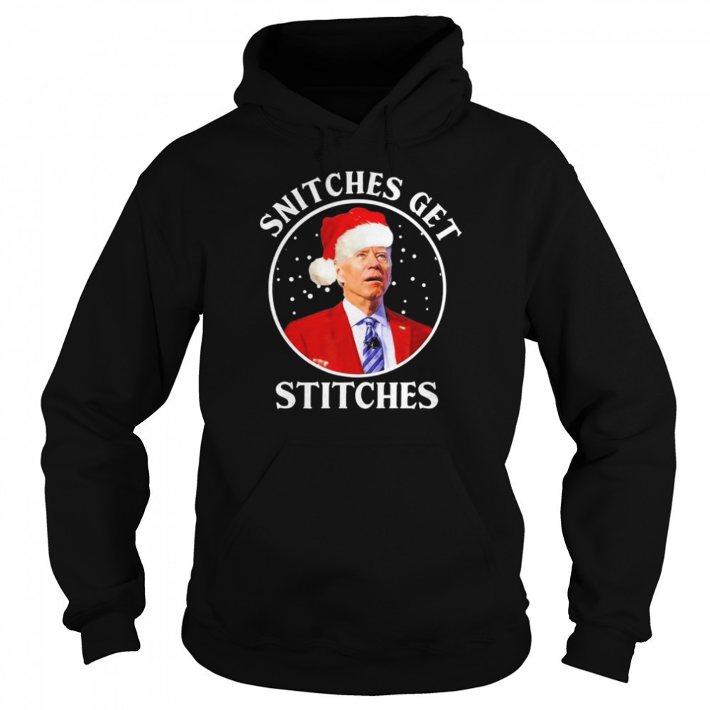 Official Joe Biden Snitches Get Stitches Christmas T-Shirt