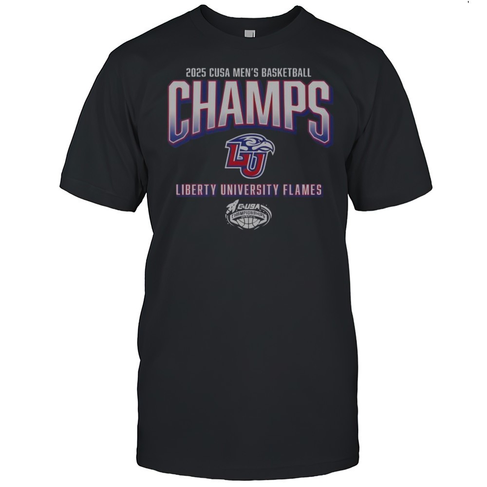 Official Liberty Flames 2025 C-USA Mens Basketball Conference Tournament Champions T-Shirt