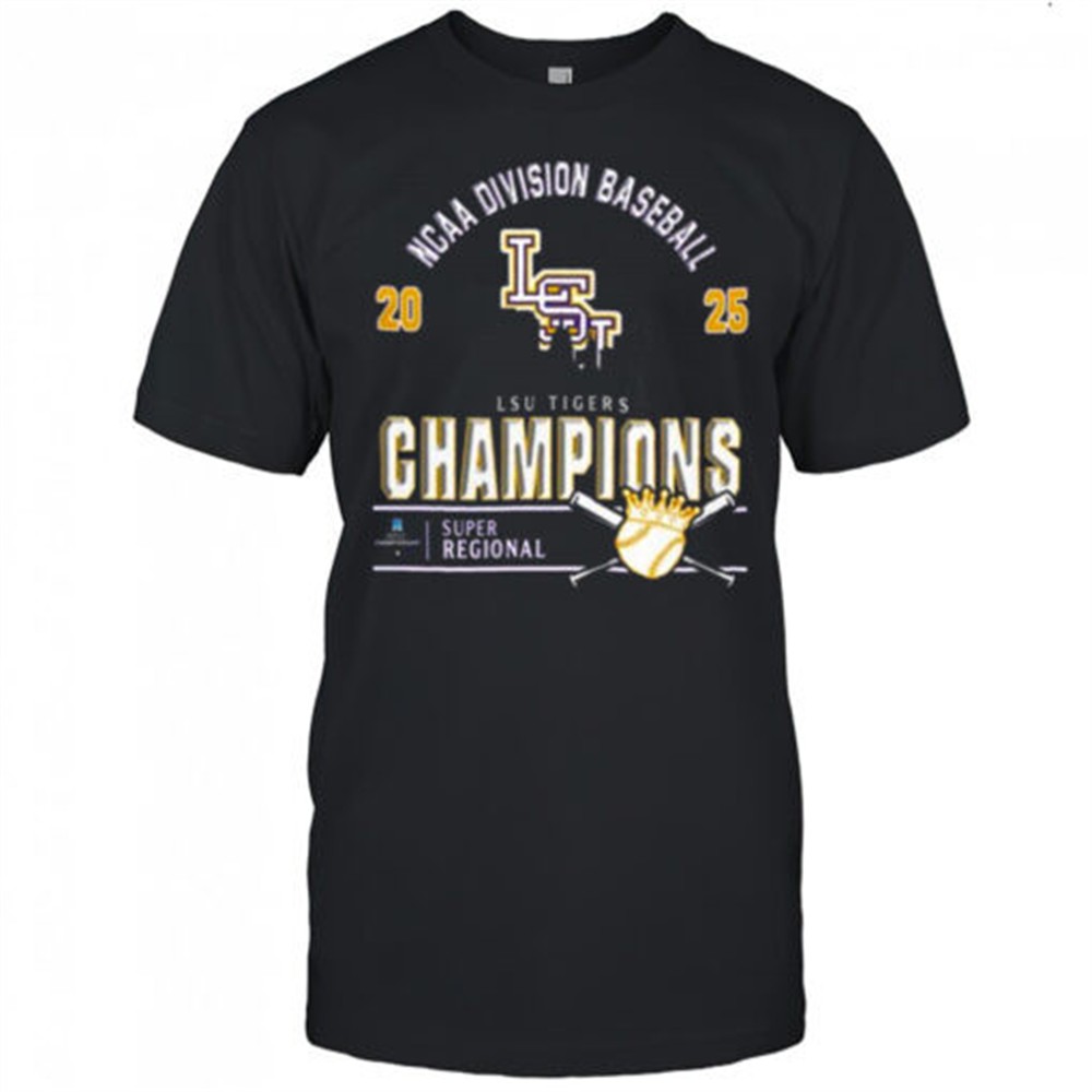 official-lsu-tigers-2025-ncaa-division-baseball-super-regionals-champions-skylin-az416iji Official Lsu Tigers 2025 NCAA Division Baseball Super Regionals Champions Skyline Shirt