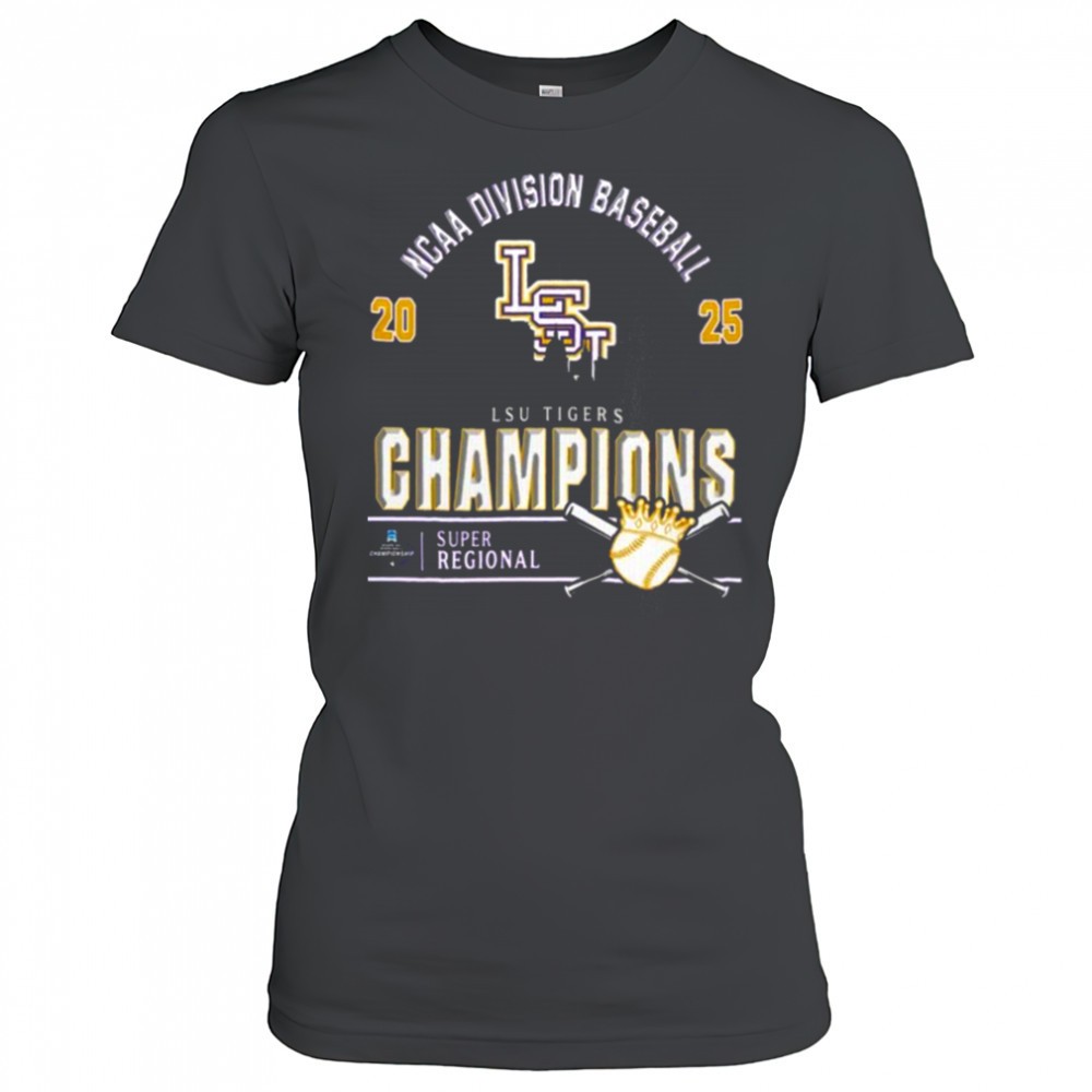 official-lsu-tigers-2025-ncaa-division-baseball-super-regionals-champions-skylin-az416iji Official Lsu Tigers 2025 NCAA Division Baseball Super Regionals Champions Skyline Shirt