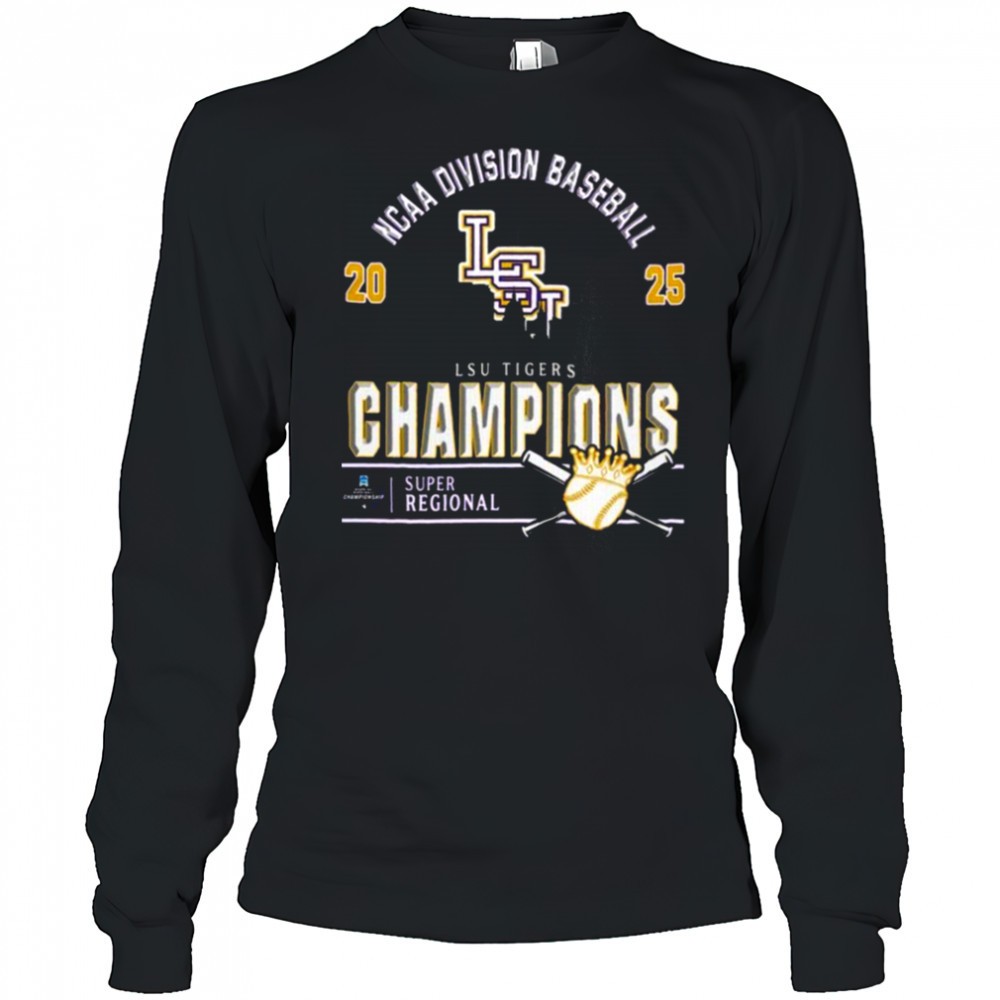 official-lsu-tigers-2025-ncaa-division-baseball-super-regionals-champions-skylin-az416iji Official Lsu Tigers 2025 NCAA Division Baseball Super Regionals Champions Skyline Shirt
