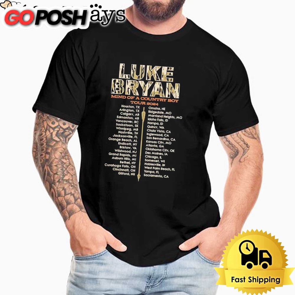 Official Luke Bryan Mind Of A Country Boy Tour Camo Unisex T-Shirt