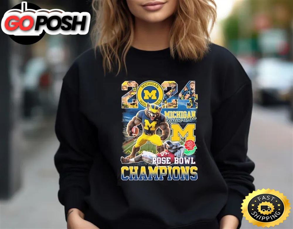 Official Michigan Beat Alabama 2025 Rose Bowl Champions Unisex T-Shirt