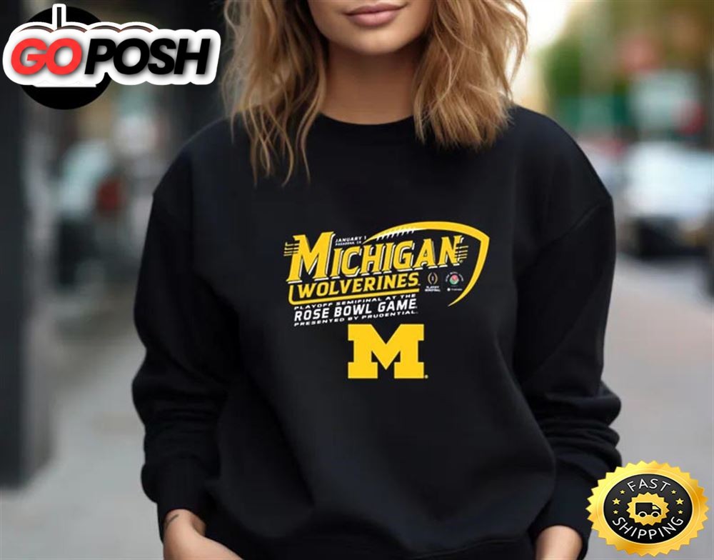 Official Michigan Wolverines Gain The Rose Bowl College Football Playoff 2025 Ncaa Football Unisex T-Shirt