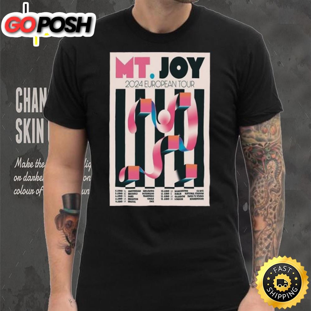 Official Mt.Joy European 2025 Tour Poster Shirt