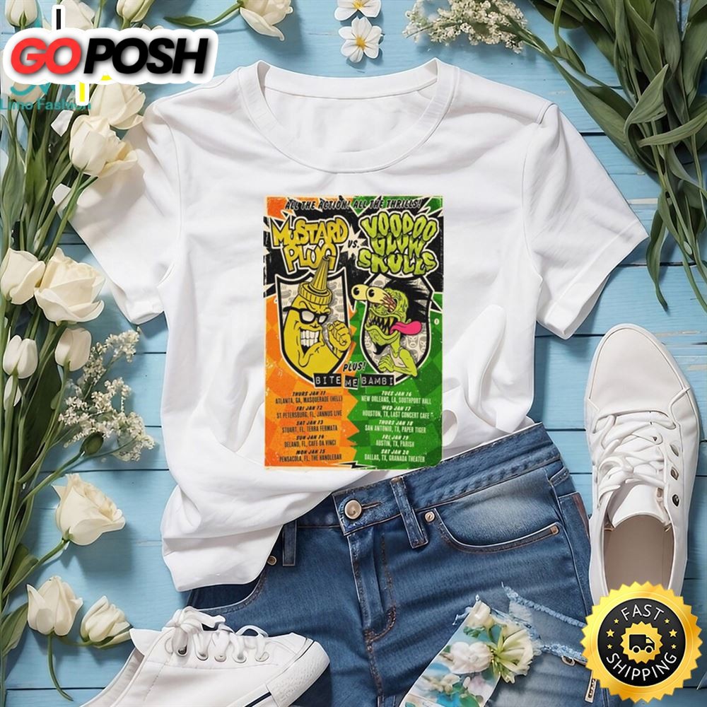 Official Mustard Plug January 2025 The Us Tour Limited Poster Shirt