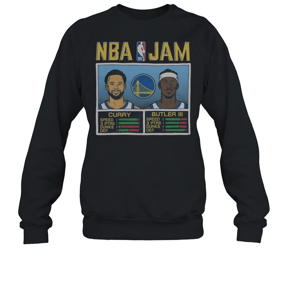 Official NBA Jam Warriors Curry And Butler III T-Shirt