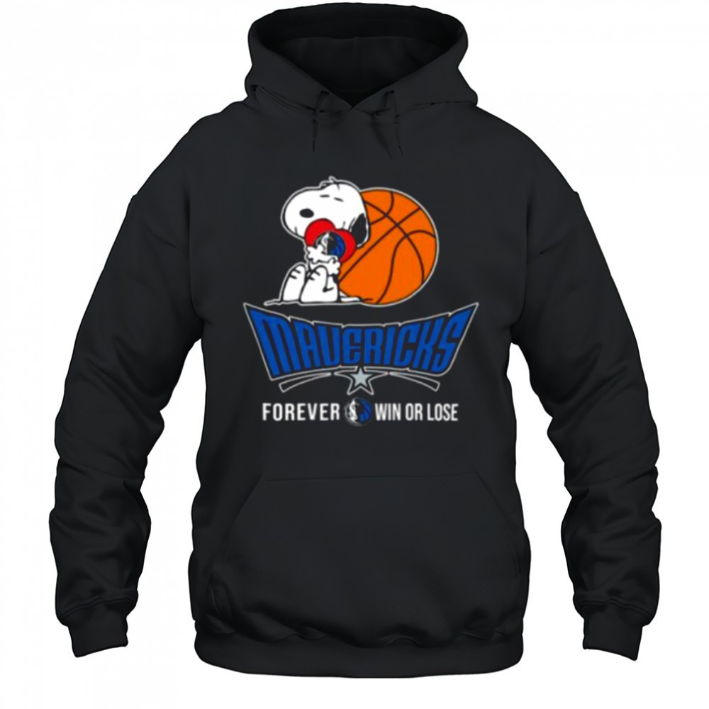 Official NBA The Peanuts Movie Snoopy Forever Win Or Lose Basketball Dallas Mavericks Tee
