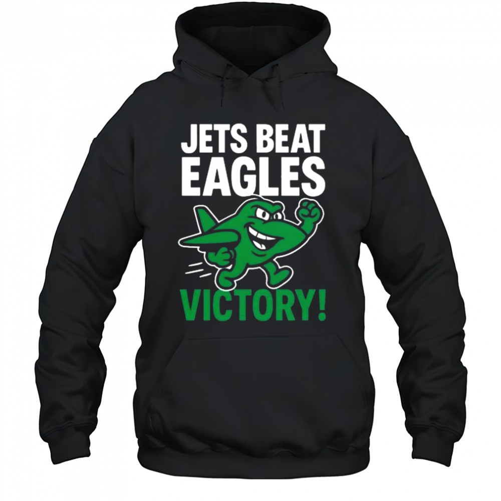 Official NFL 2025 New York Jets Beat Eagles Victory Mascot Shirt