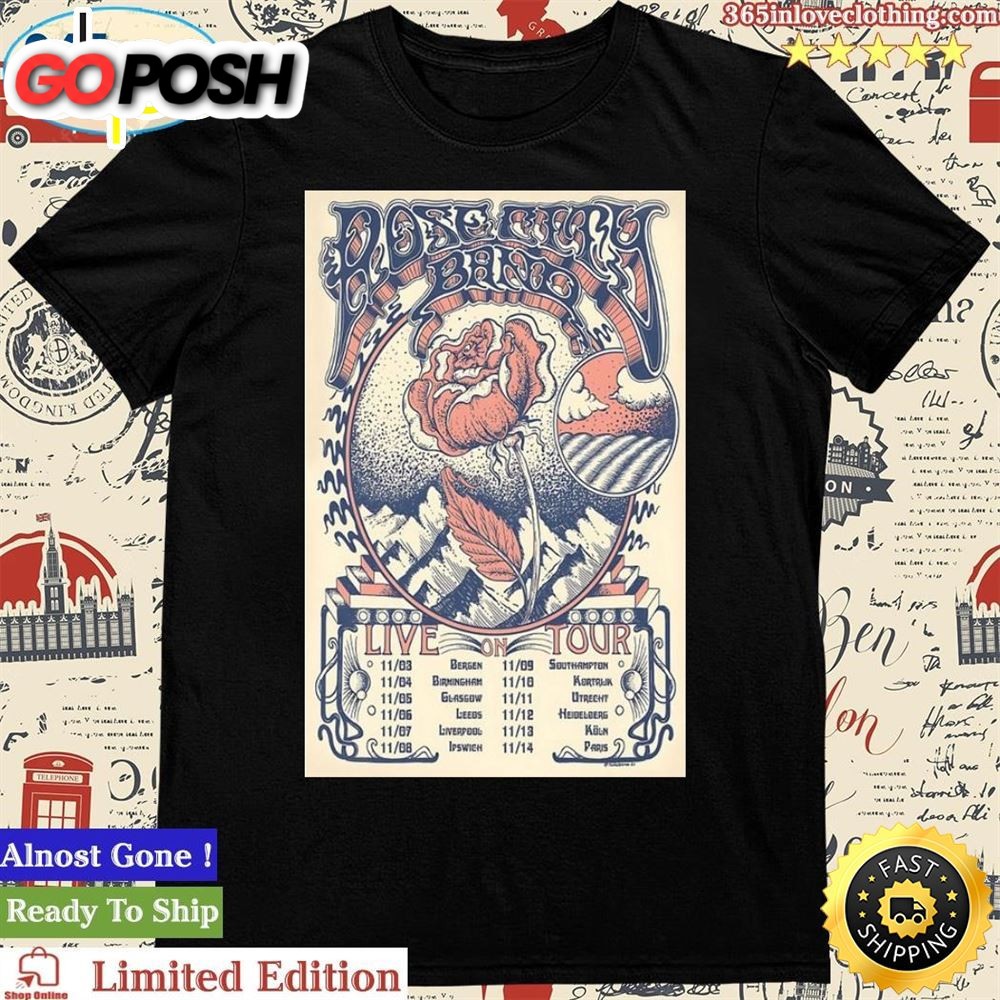 Official Rose City Band Live Tour 2025 November Poster Shirt