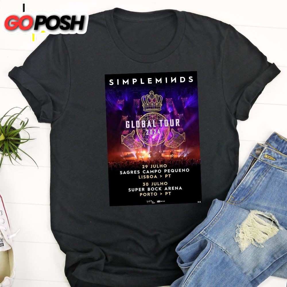 Official SIMPLE MINDS concert in Lisbon 2025 Black T-shirt