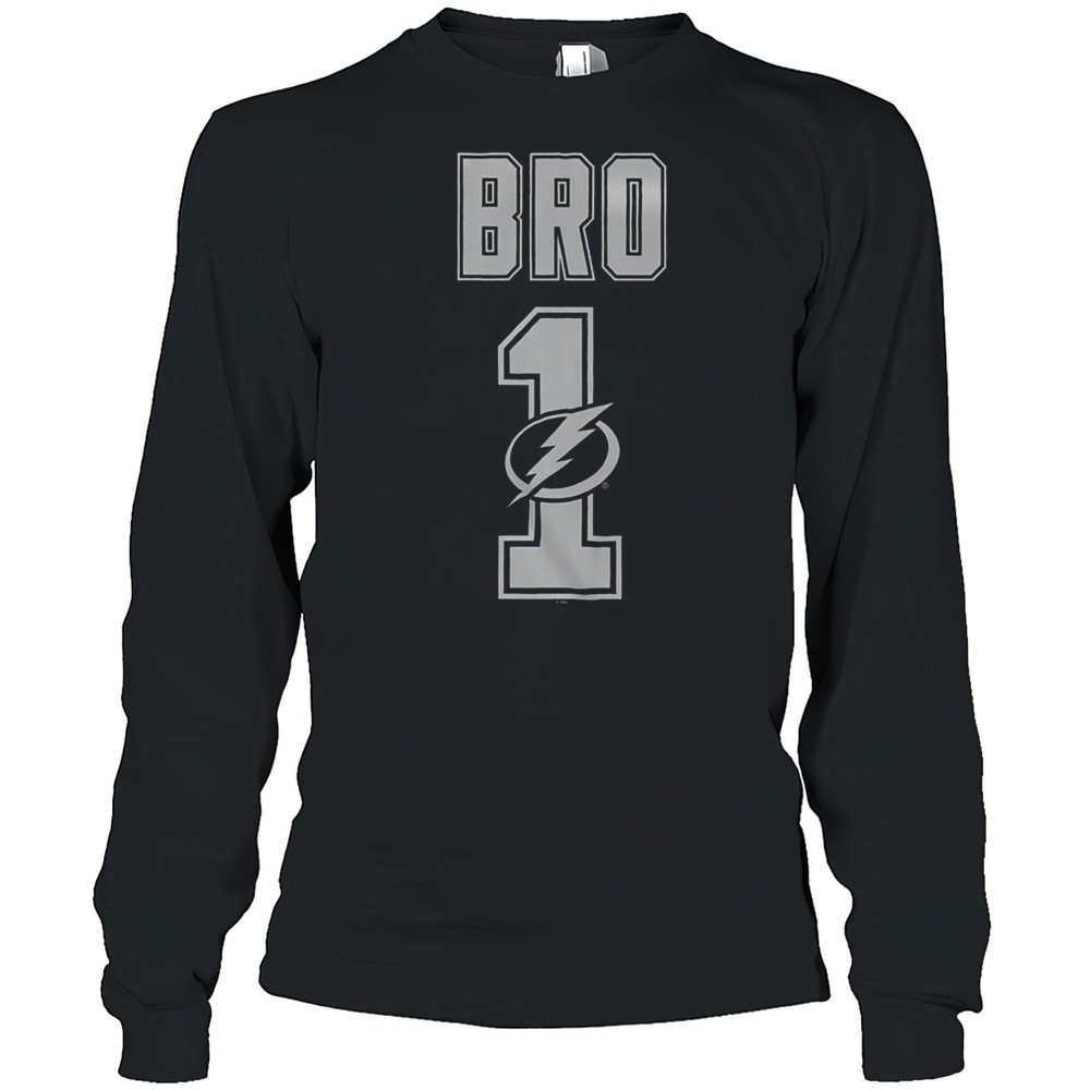 official-tampa-bay-lightning-number-1-bro-t-shirt-7zdu1ywh Official Tampa Bay Lightning Number 1 Bro T-Shirt