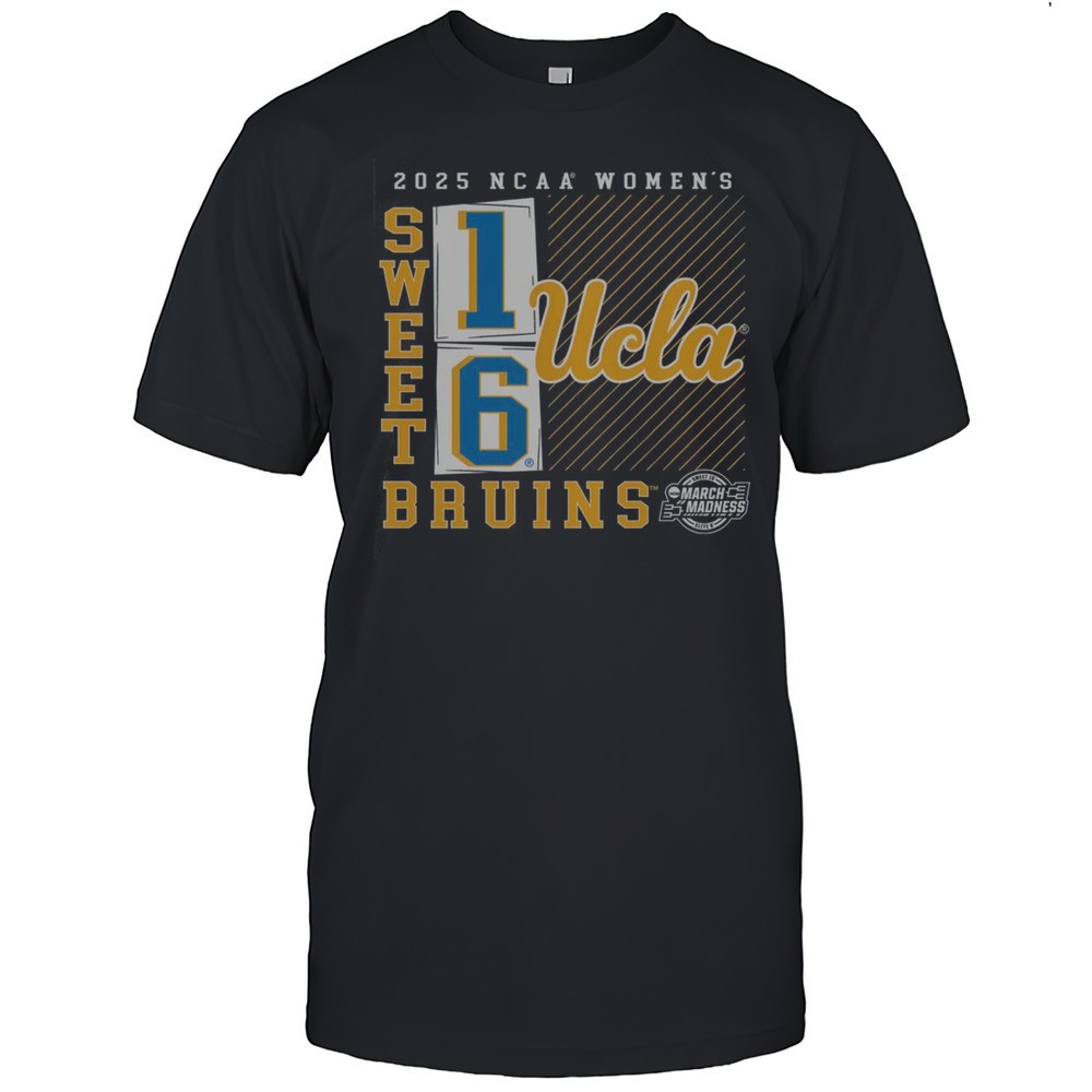 official-ucla-bruins-2025-ncaa-womens-basketball-tournament-march-madness-sweet-wu4u2gk4 Official UCLA Bruins 2025 NCAA Womens Basketball Tournament March Madness Sweet 16 No Look Pass T-Shirt