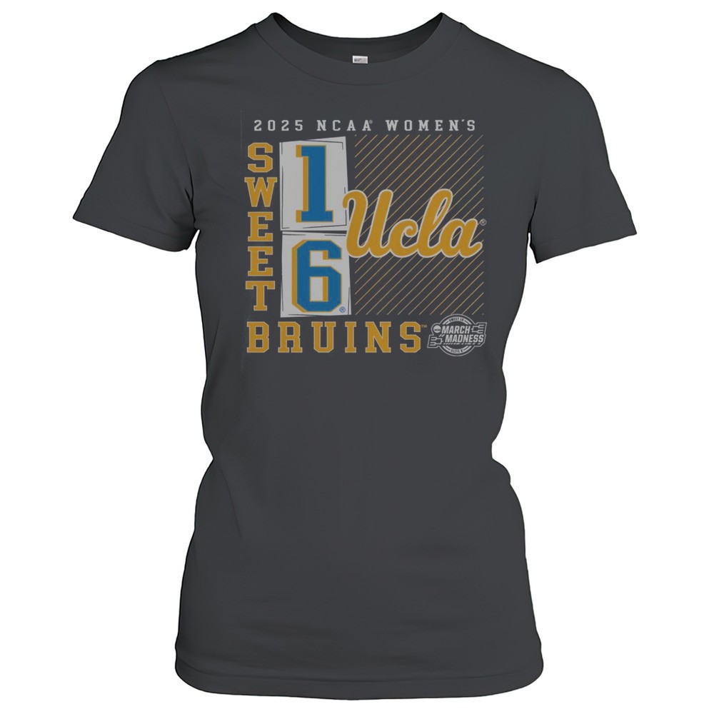 official-ucla-bruins-2025-ncaa-womens-basketball-tournament-march-madness-sweet-wu4u2gk4 Official UCLA Bruins 2025 NCAA Womens Basketball Tournament March Madness Sweet 16 No Look Pass T-Shirt