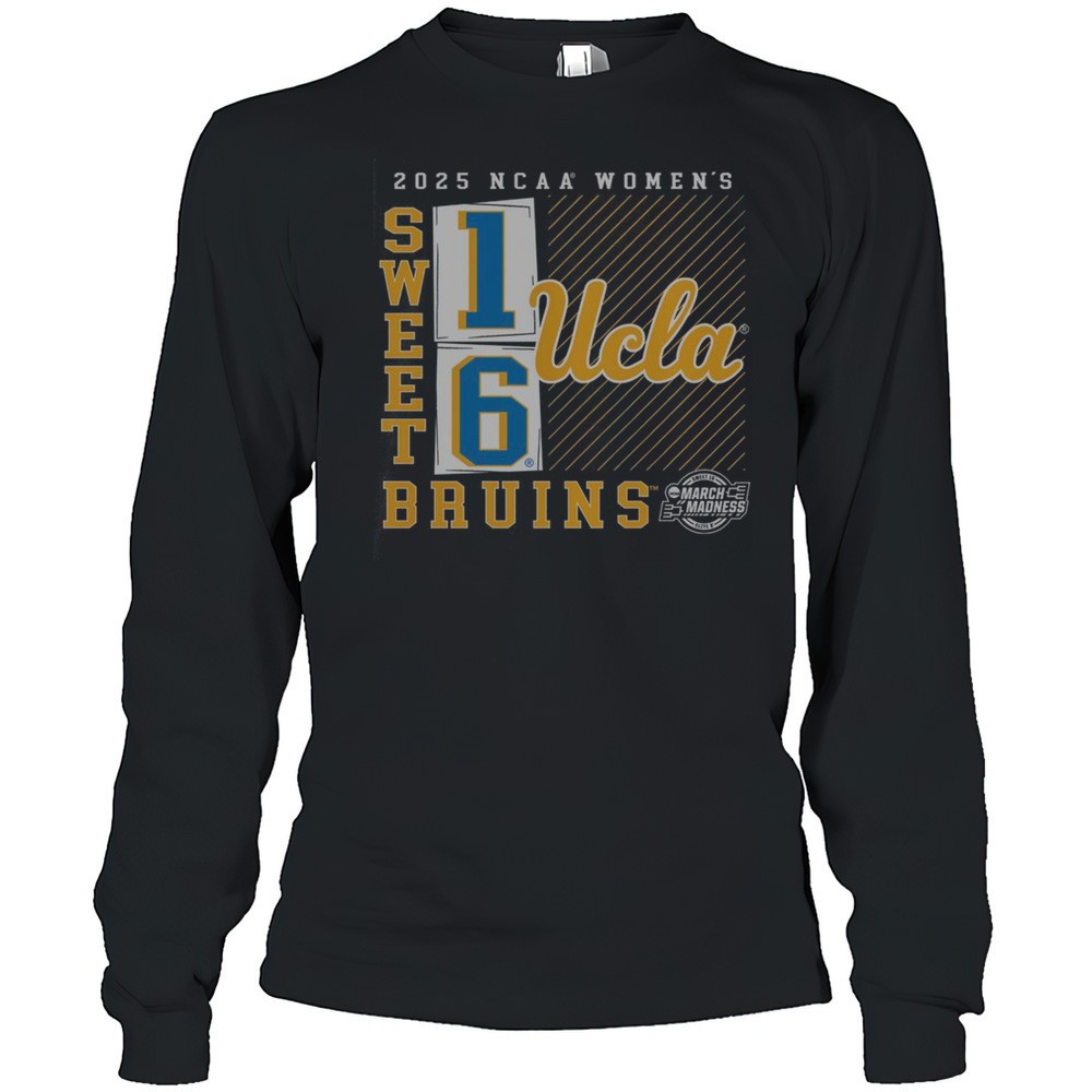 official-ucla-bruins-2025-ncaa-womens-basketball-tournament-march-madness-sweet-wu4u2gk4 Official UCLA Bruins 2025 NCAA Womens Basketball Tournament March Madness Sweet 16 No Look Pass T-Shirt