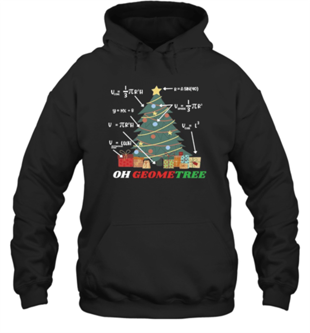 Oh Geometree Christmas Teacher T-Shirt
