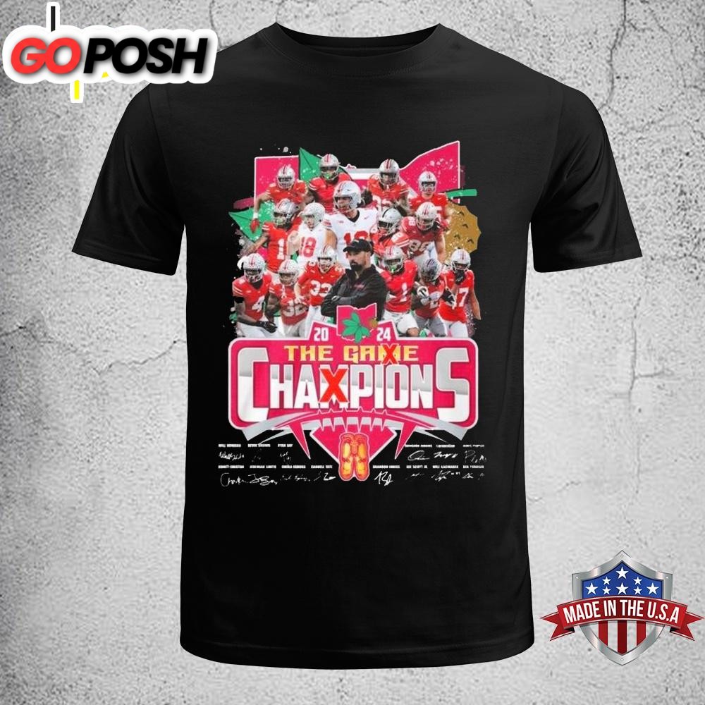 Ohio State Buckeyes 2024 The Game Champions Signatures Unisex T-Shirt