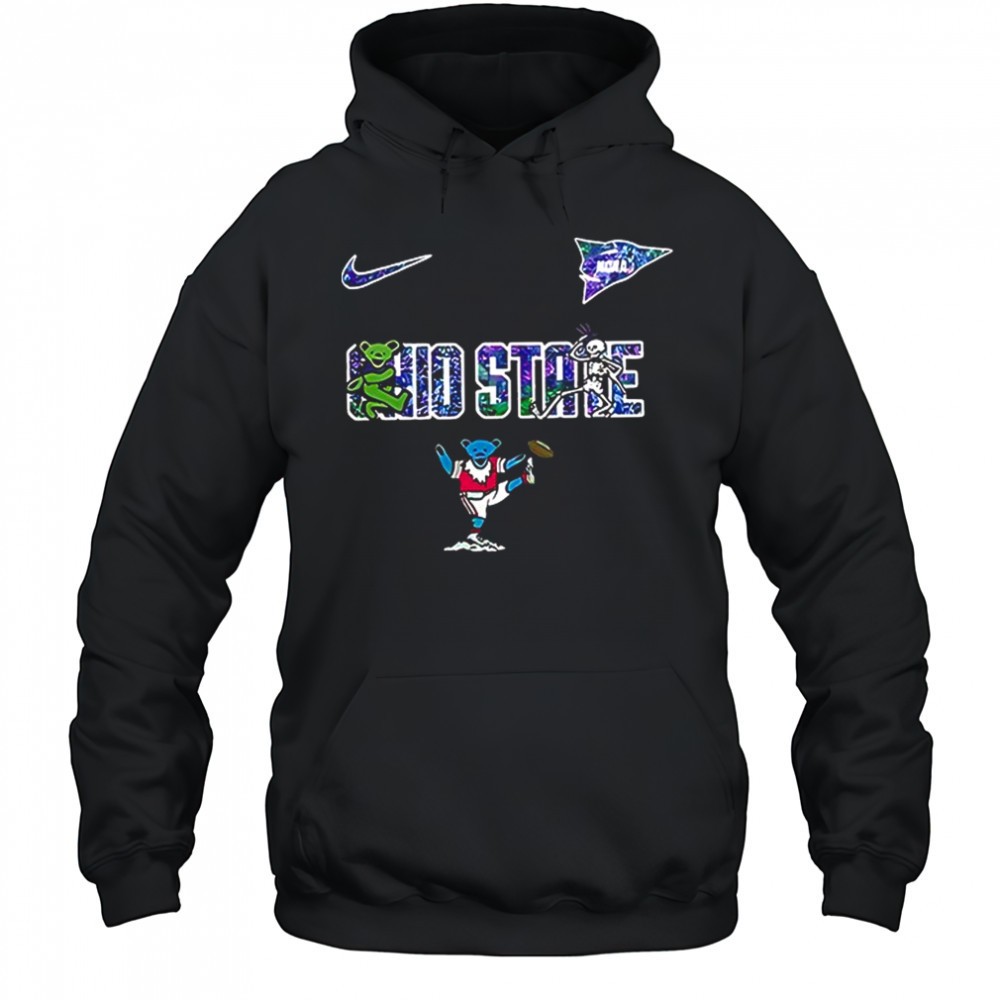 Ohio State Buckeyes Grateful Dead 60th anniversary bear mascots Double-Sided shirt