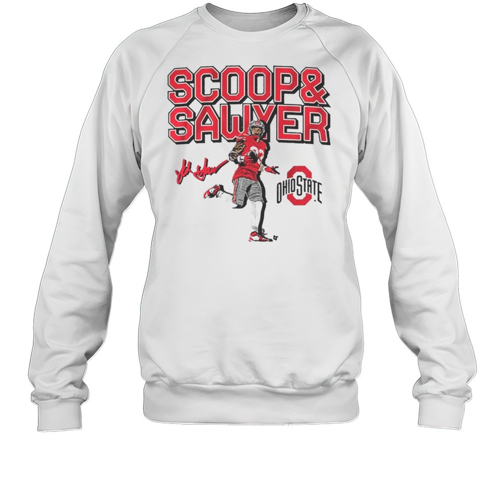 Ohio State Buckeyes Vs Notre Dame Fighting Irish Jack Sawyer Scoop And Score Signature T-shirt