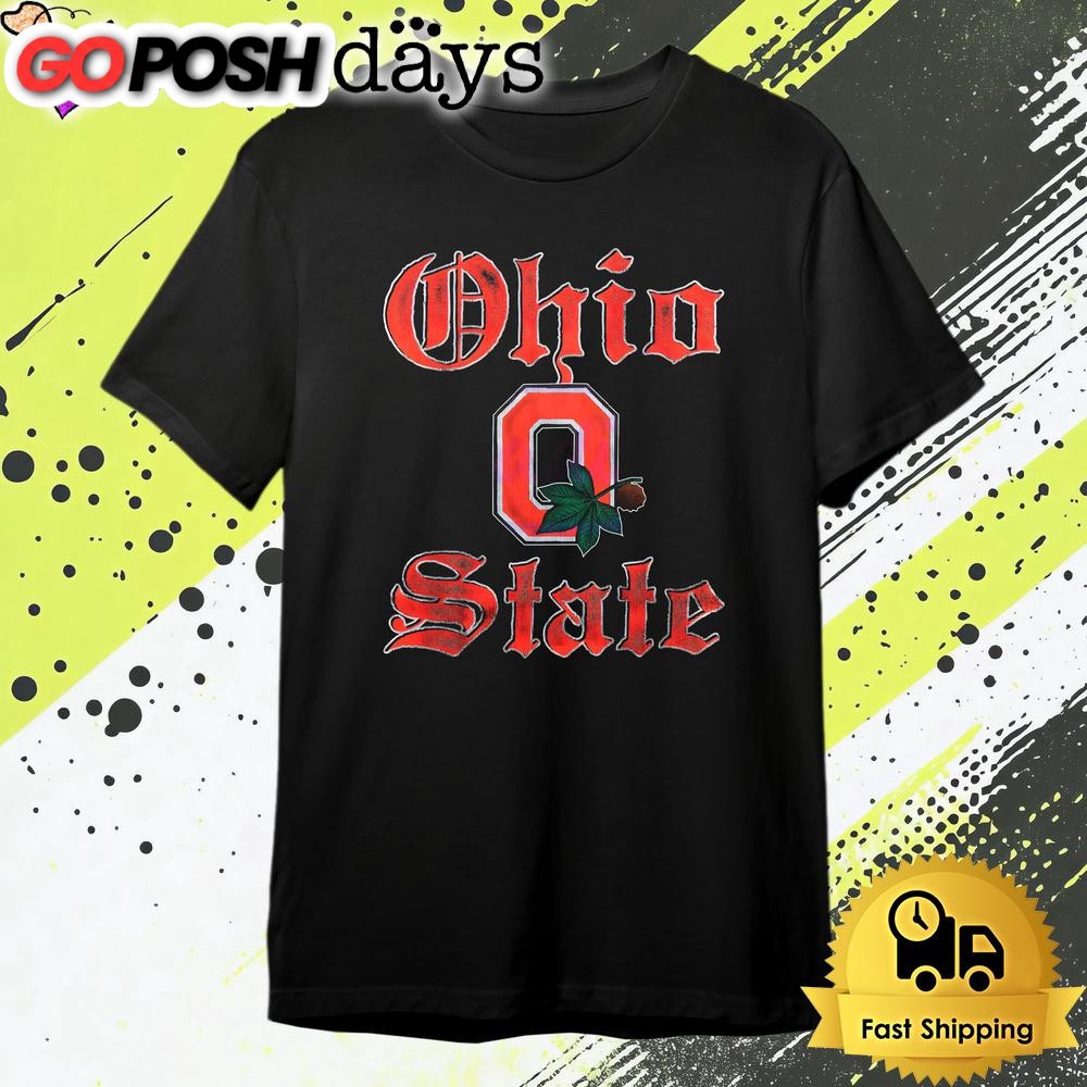 Ohio State Football Logo Leaf T Shirt