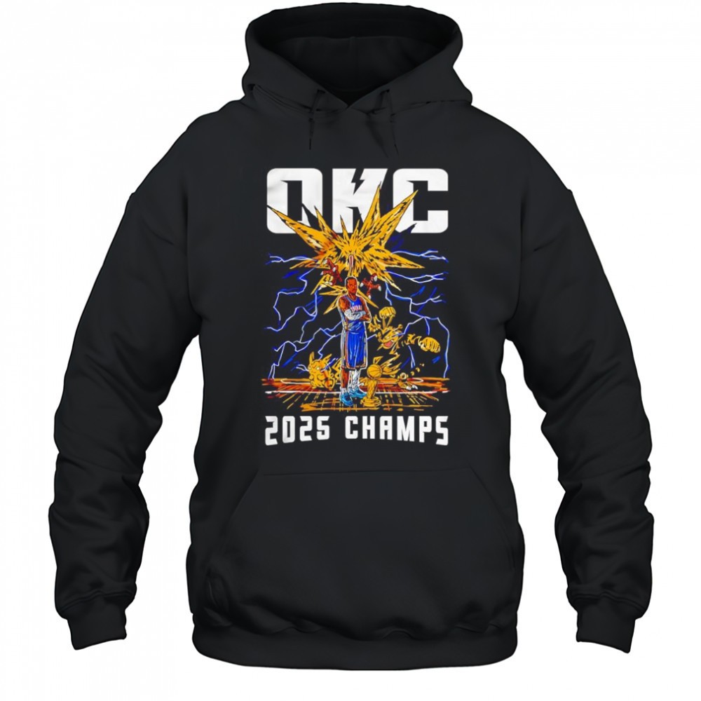 OKC 2025 Champs Shai Gilgeous-Alexander Pokemon shirt