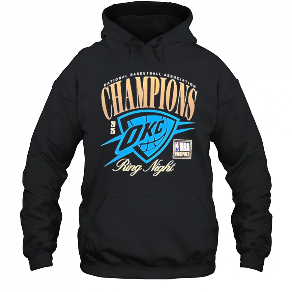 OKC Oklahoma City Thunder National Basketball Association Champions 2025 Ring Night shirt