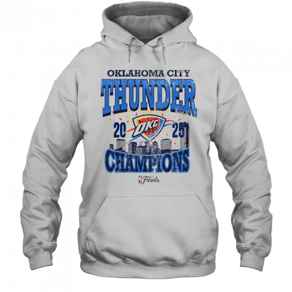 Okc Thunder 2025 NBA Champions skyline shirt