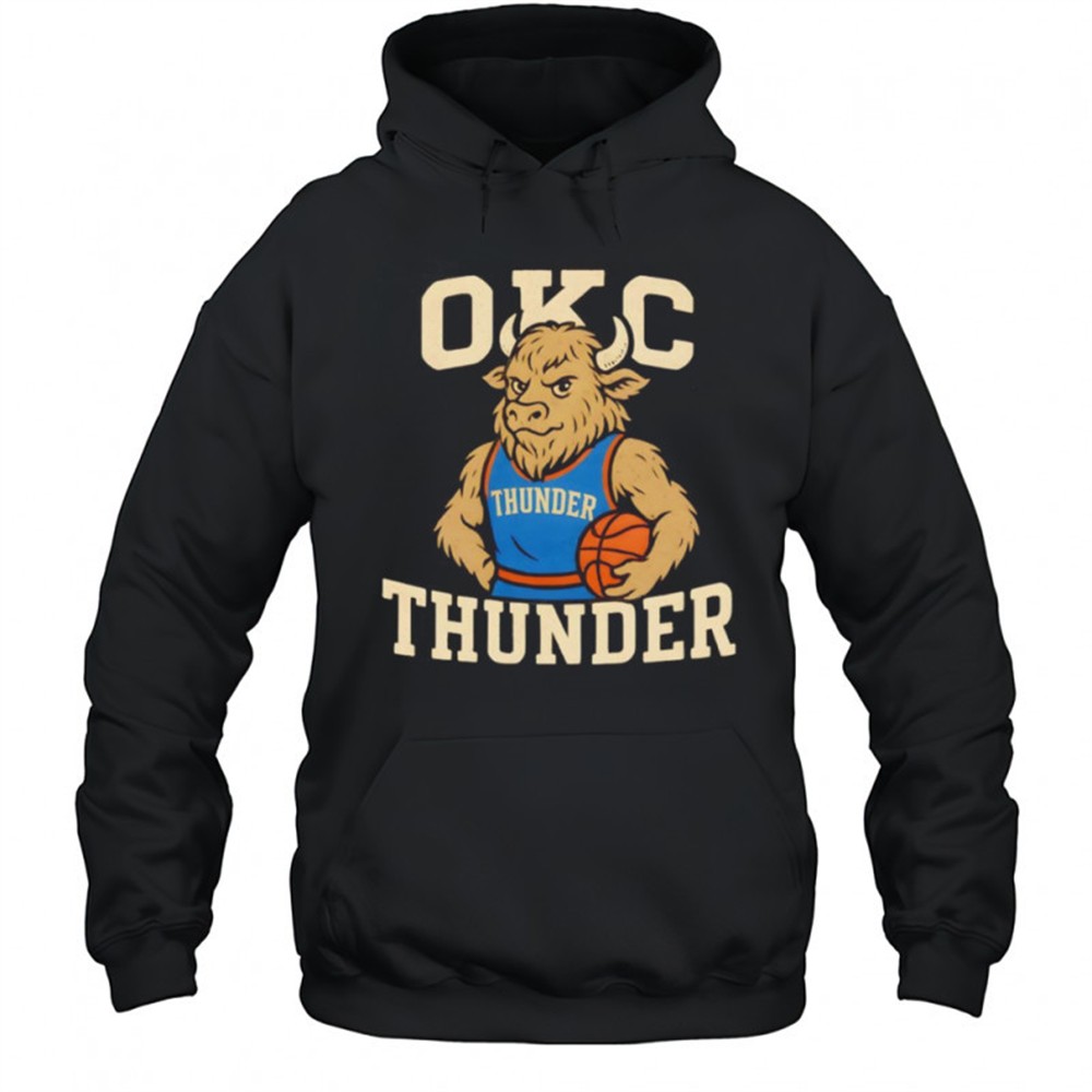 Okc Thunder mascot retro shirt