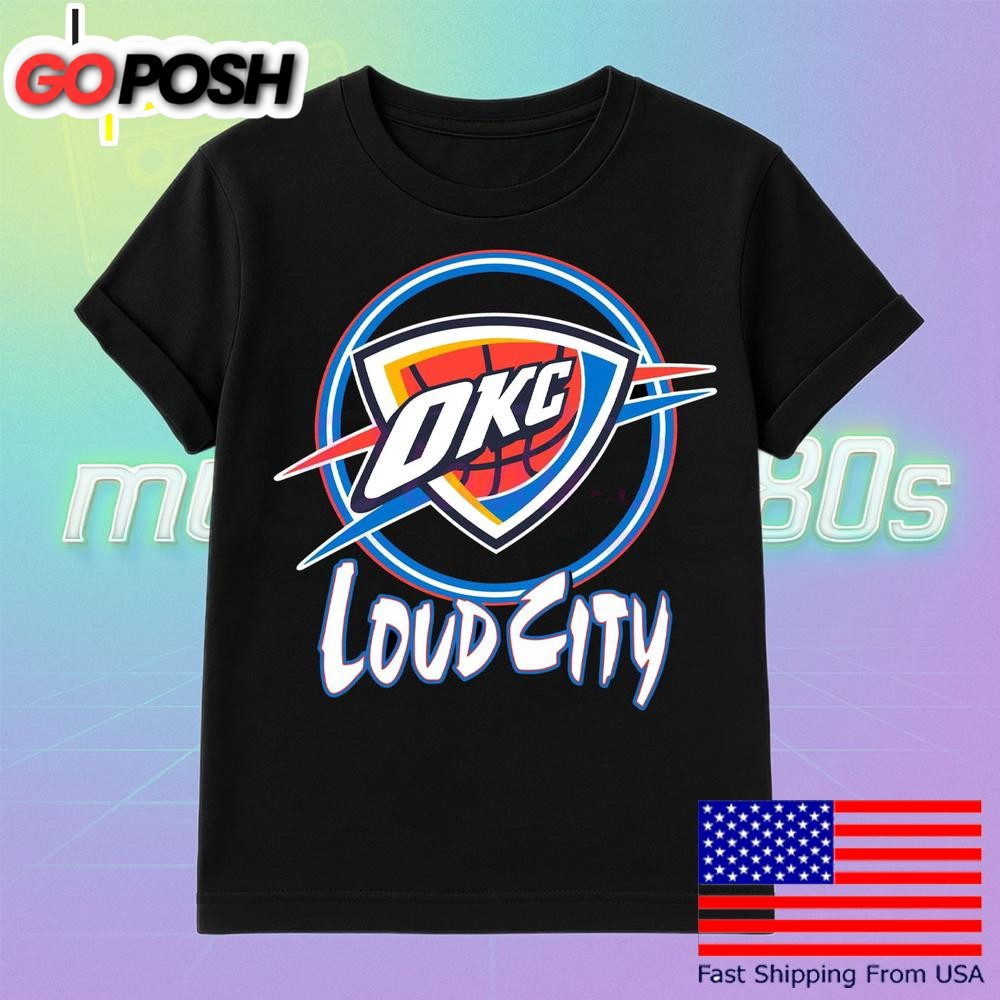 Okc Thunder Neon Loud City Basketball T Shirt