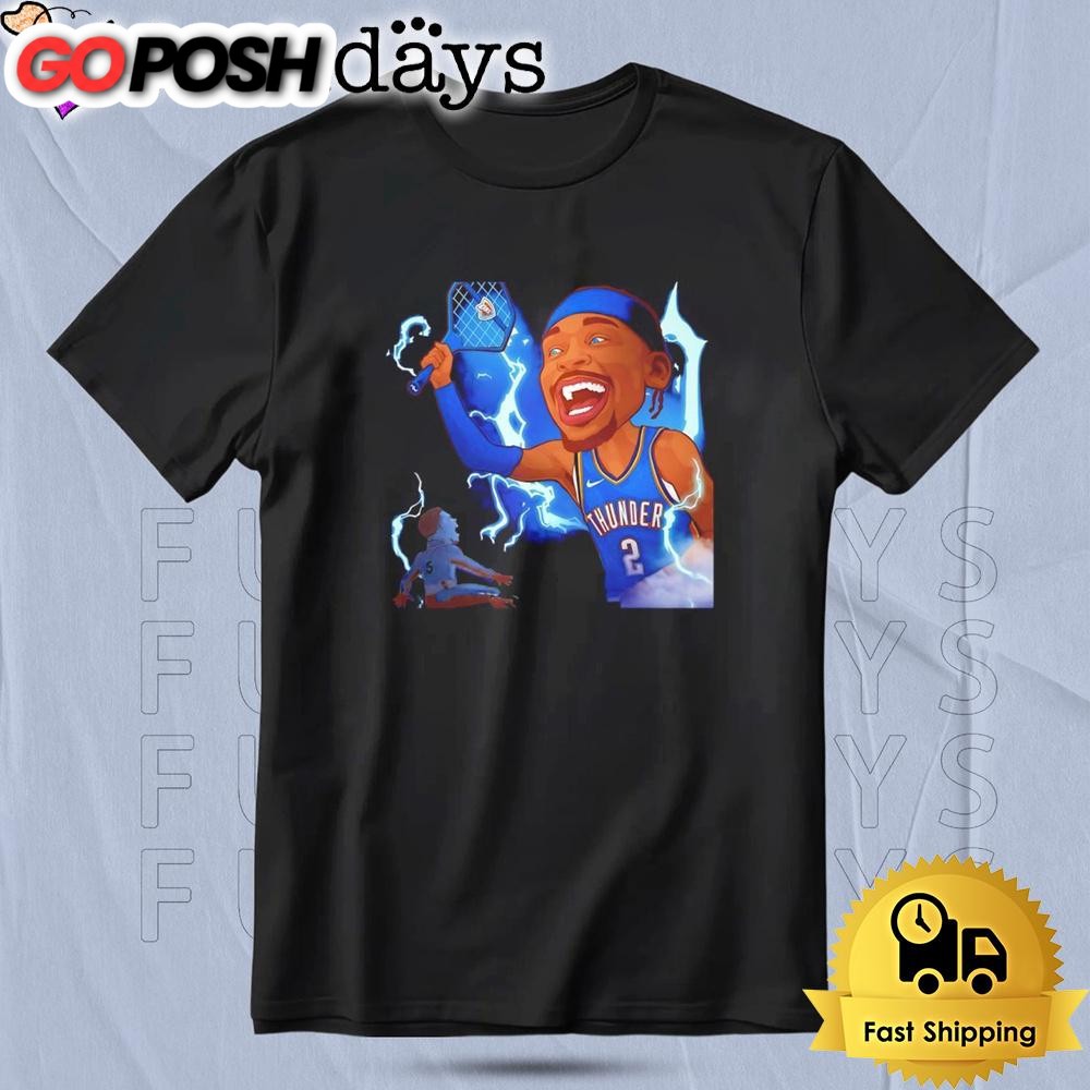 Okc Thunder Shai Gilgeous Alexander Funny Caricature T Shirt
