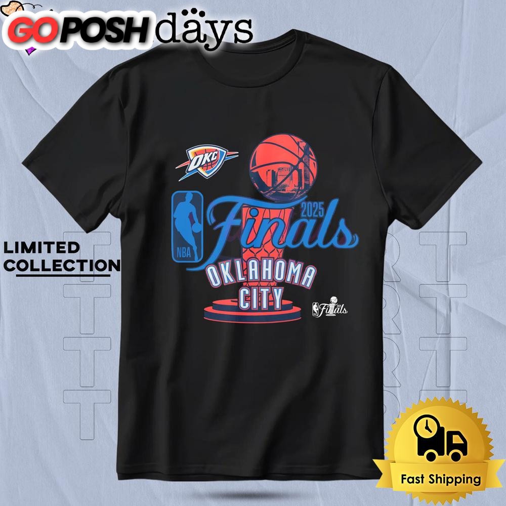 Oklahoma City Thunder 2025 Nba Finals Logoman Vintage Style T Shirt