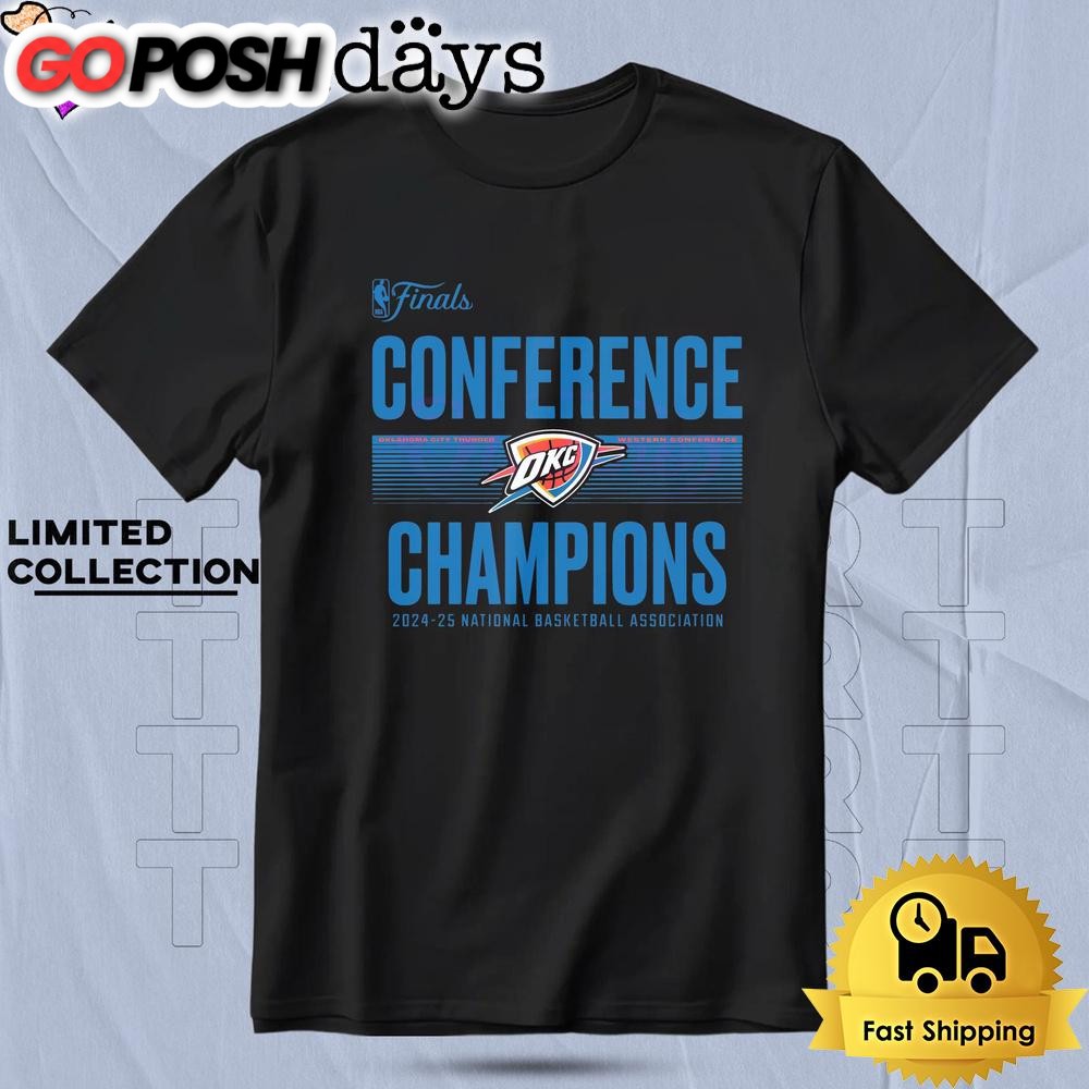 Oklahoma City Thunder 2025 Nba Western Conference Champions Finals T Shirt