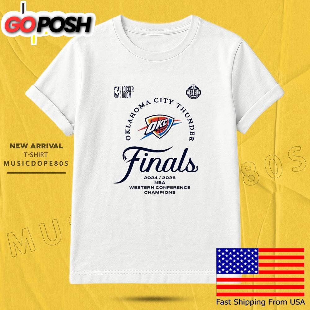 Oklahoma City Thunder 2025 Nba Western Conference Finals Champions T Shirt