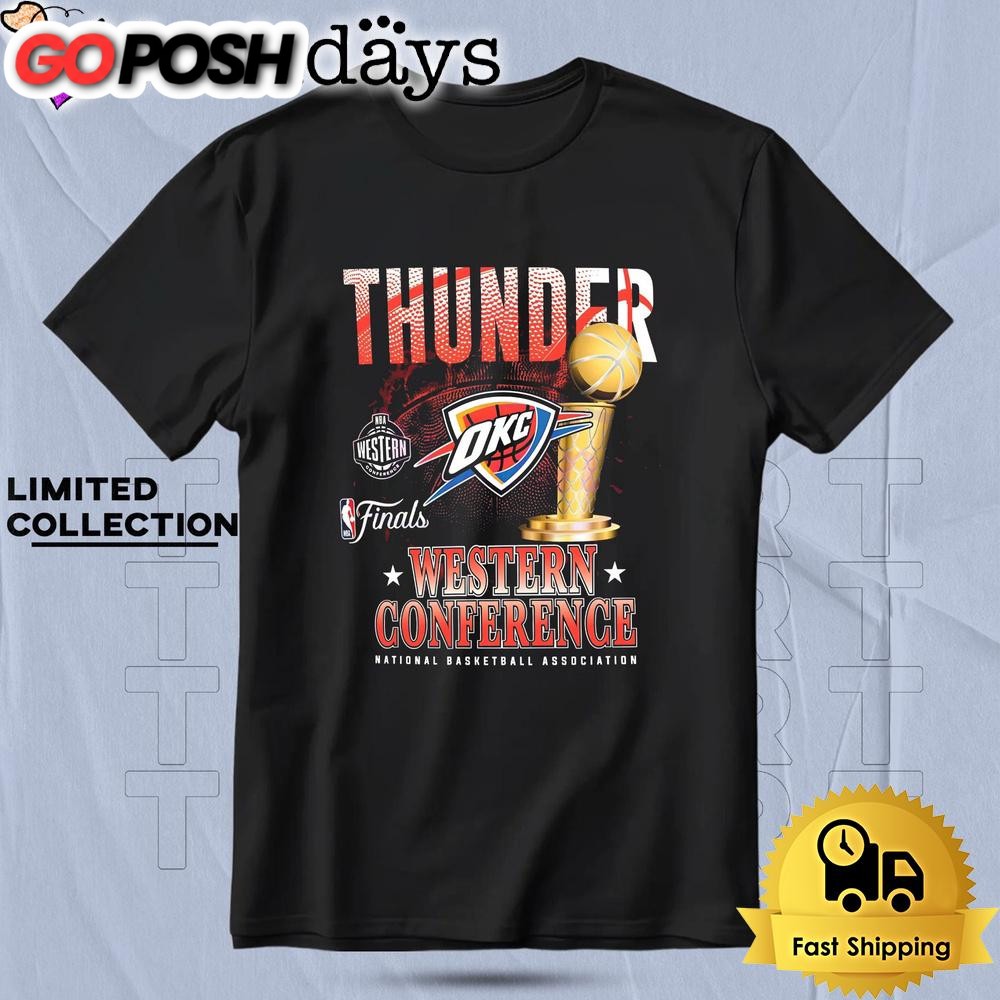 Oklahoma City Thunder 2025 Western Conference Champions Nba Finals Trophy T Shirt