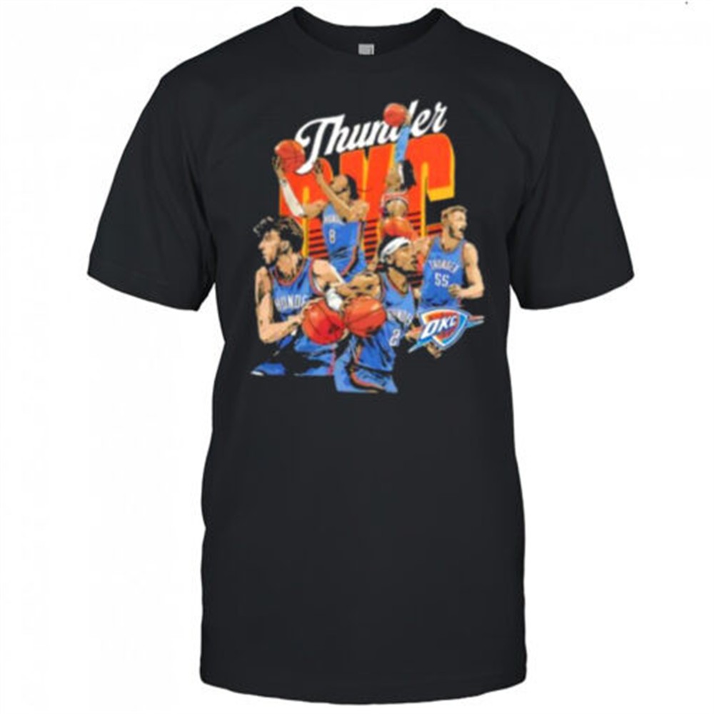 oklahoma-city-thunder-basketball-starting-5-players-team-stars-caricature-shirt-t0d9ha4g Oklahoma City Thunder basketball starting 5 players team stars caricature shirt
