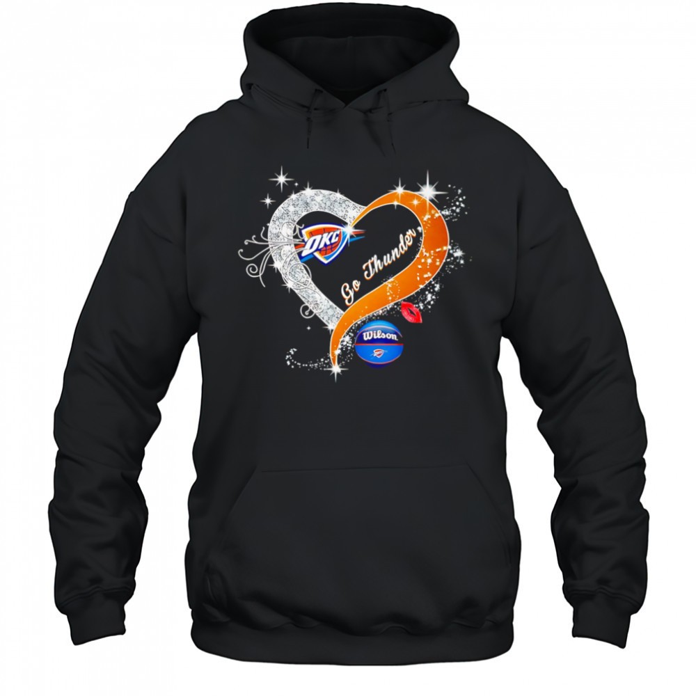 Oklahoma City Thunder Go Thunder heart shirt