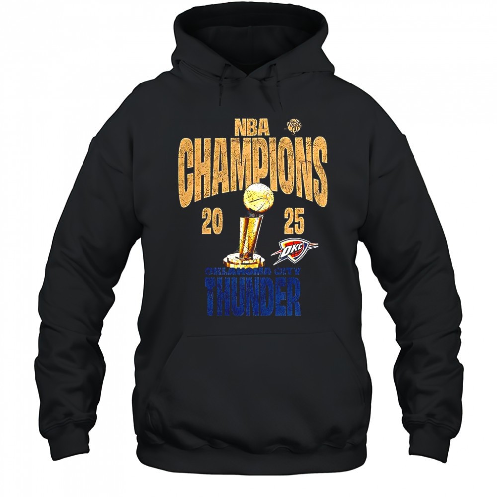 Oklahoma City Thunder NBA Champions 2025 trophy shirt