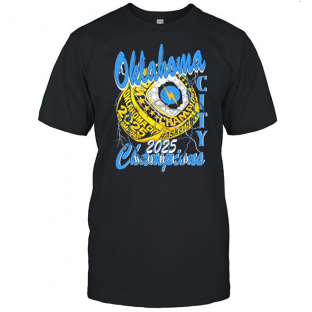 Oklahoma City Thunder ring Champions 2025 shirt