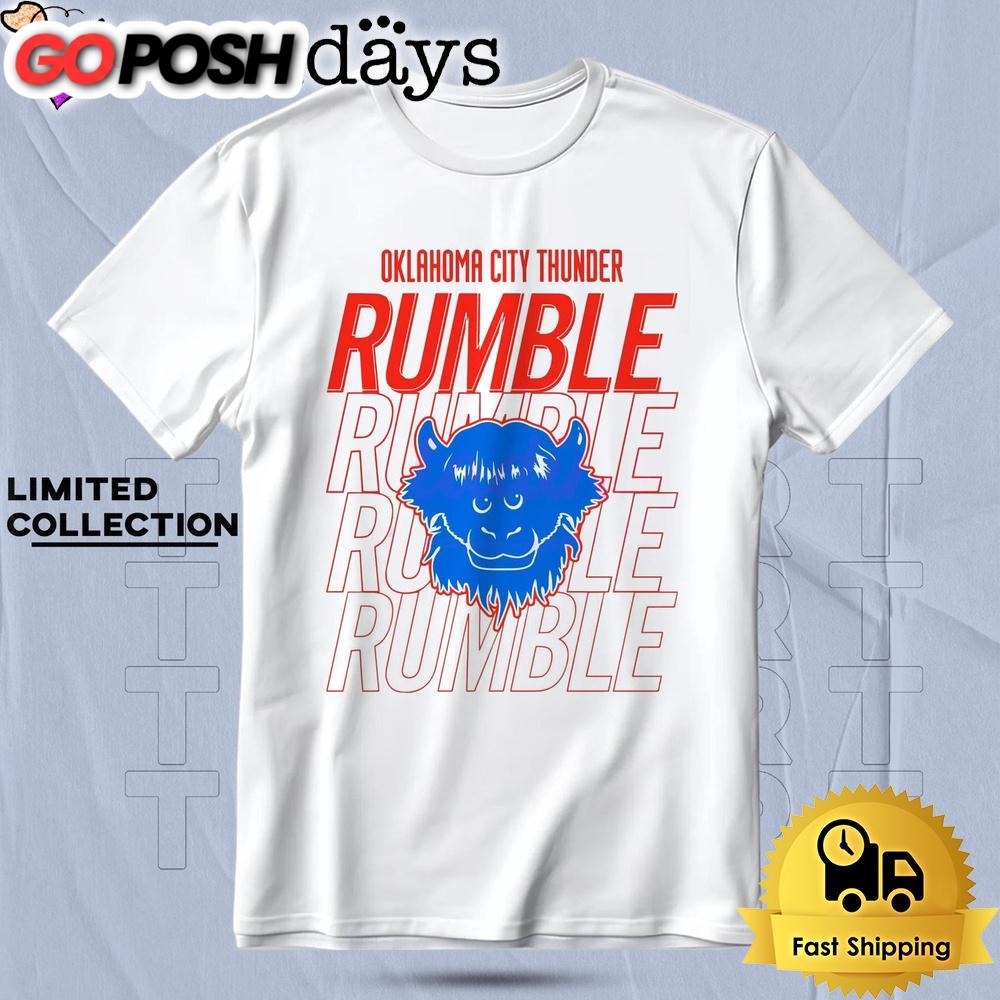 Oklahoma City Thunder Rumble Mascot T Shirt