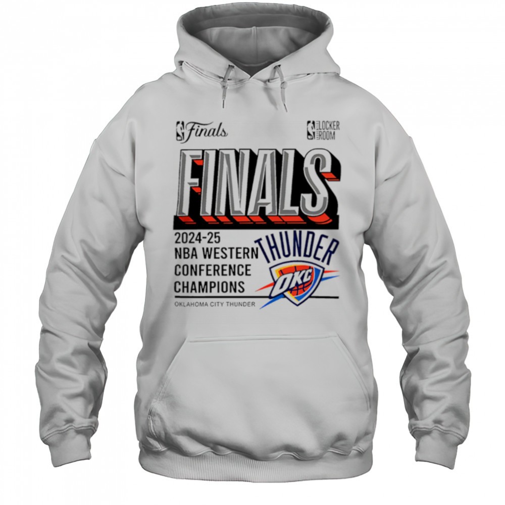Oklahoma City Thunder Steel 2025 Western Conference Champions Locker Room shirt