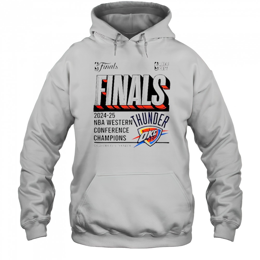 Oklahoma City Thunder Steel 2025 Western Conference Champions Locker Room T-Shirt
