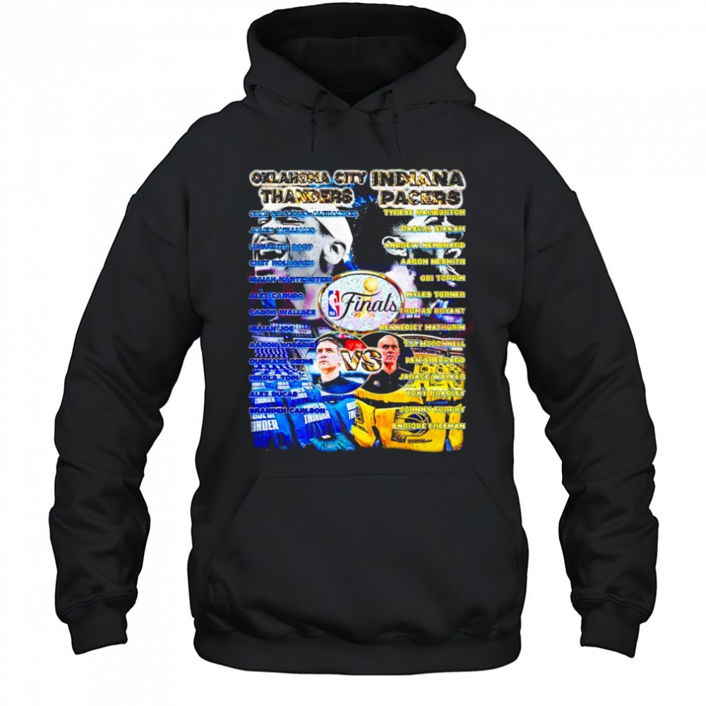 Oklahoma City Thunder vs Indiana Pacers NBA Finals 2025 full roster shirt