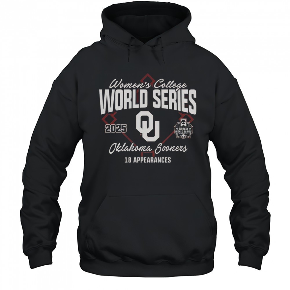 Oklahoma Sooners 18 Appearances Womens College World Series Bound 2025 T-Shirt