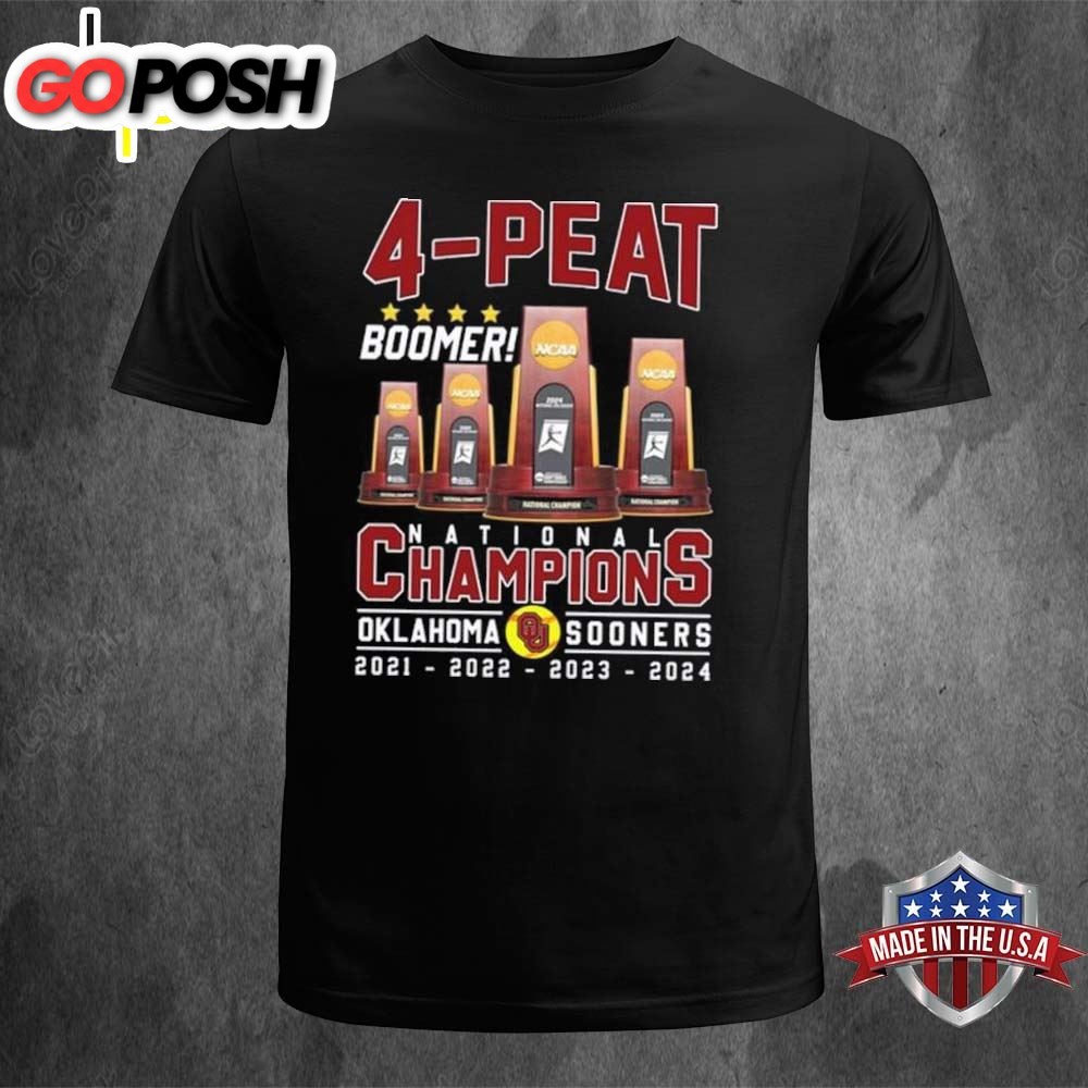 Oklahoma Sooners 2025 National Champions 4-Peat Boomer 2025-2025 T-shirt