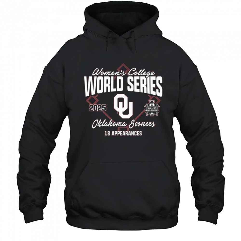 Oklahoma Sooners Crimson Womens College World Series Bound 18 Appearances 2025 t-shirt