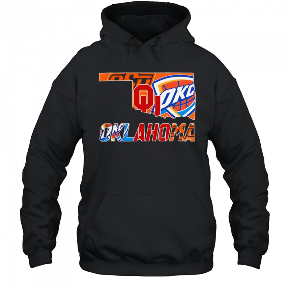 Oklahoma Sooners Oklahoma State Cowboys And Oklahoma City Thunder shirt